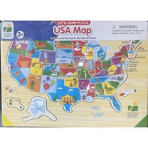 Melissa & Doug Deluxe Wooden USA Map Sound Children's Puzzle NEW 2021